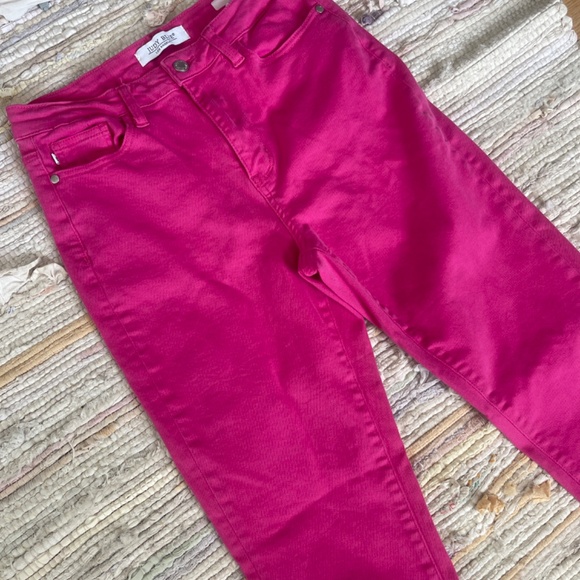 Judy Blue Hot Pink Slim Fit High Rise Stretch Skinny Jeans / Pants Size 7/28 - Picture 5 of 10